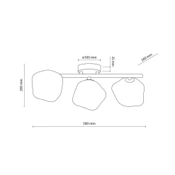 Plafoniere Moderne-Selezionato da Mazzolaluce Plafoniera per camera da letto design moderna tortora vetri sfere cognac