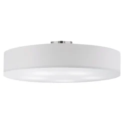 Plafoniere Moderne-Selezionato da Mazzolaluce Plafoniera per camera da letto cilindro di tessuto bianco moderna
