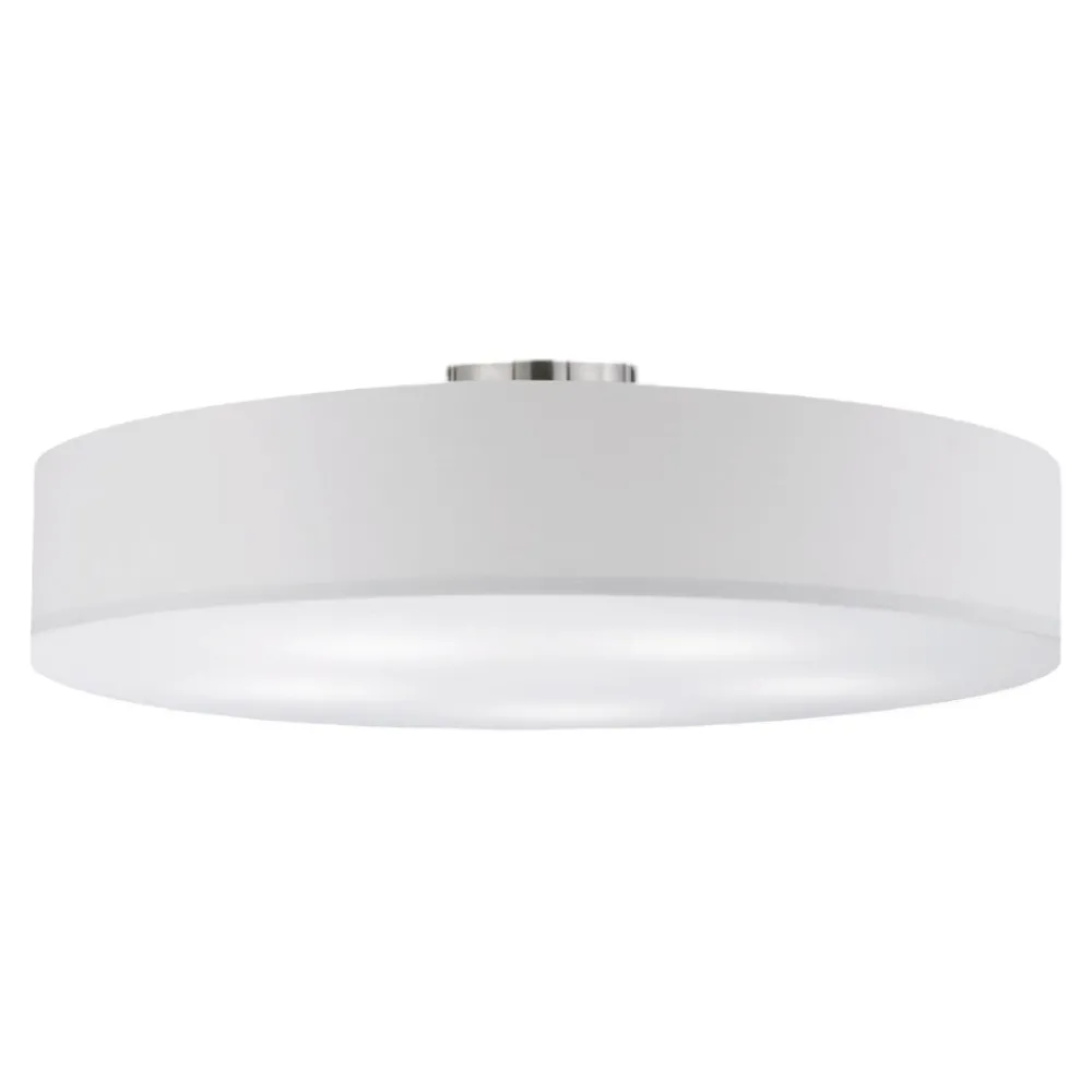 Plafoniere Moderne-Selezionato da Mazzolaluce Plafoniera per camera da letto cilindro di tessuto bianco moderna