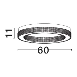 Plafoniere Moderne-Selezionato da Mazzolaluce Plafoniera per camera da letto anello elegante oro effetto cristallo led 70w 3000k