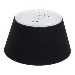 Plafoniere Moderne-Selezionato da Mazzolaluce Plafoniera per camera da letto nera cono di tessuto da soffitto 50 cm