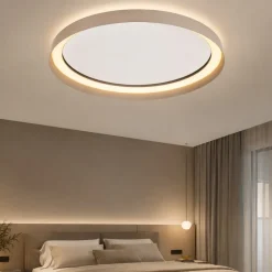 Plafoniere Moderne-Selezionato da Mazzolaluce Plafoniera per camera da letto tonda champagne led 2700k 4000k