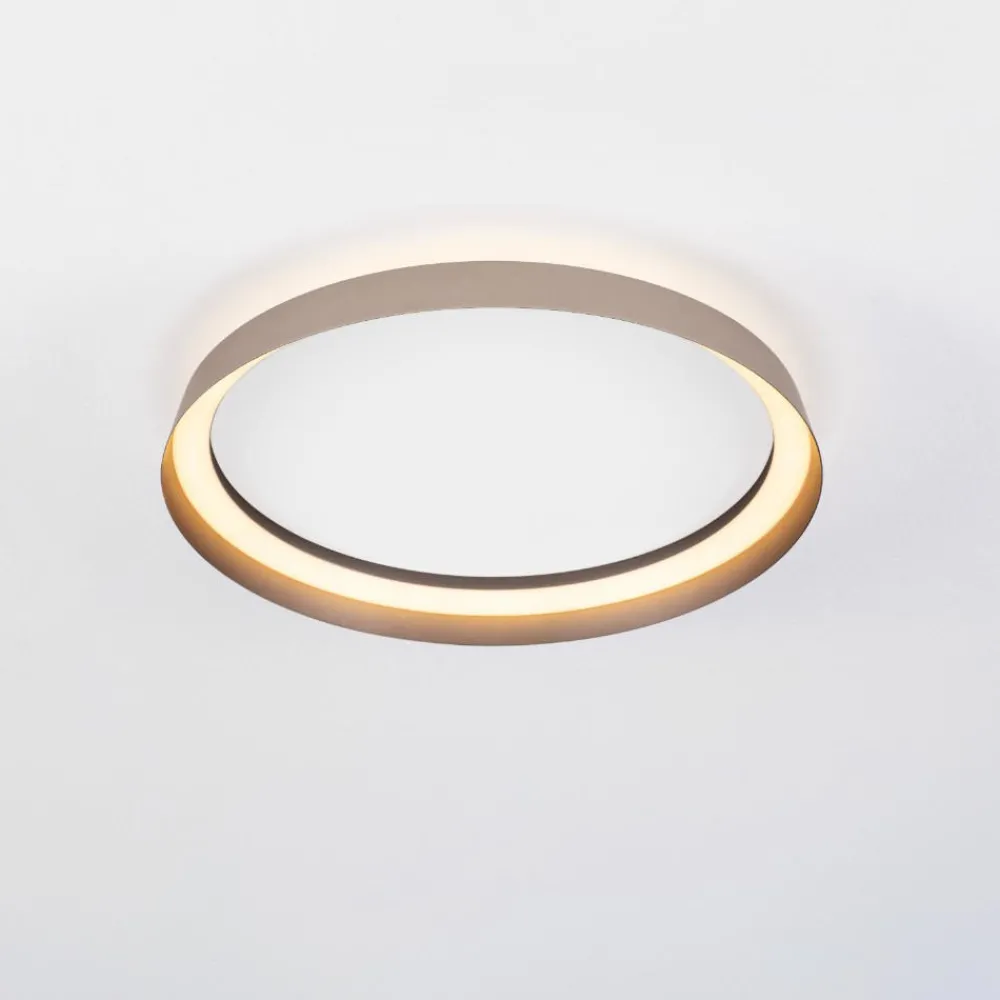 Plafoniere Moderne-Selezionato da Mazzolaluce Plafoniera per camera da letto tonda champagne led 2700k 4000k