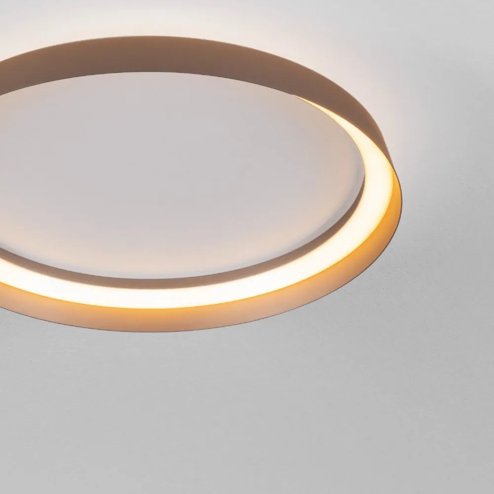 Plafoniere Moderne-Selezionato da Mazzolaluce Plafoniera per camera da letto tonda champagne led 2700k 4000k