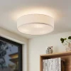 Plafoniere Moderne-Selezionato da Mazzolaluce Plafoniera per camera da letto tessuto cilindro stoffa bianca