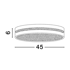 Plafoniere Moderne-Selezionato da Mazzolaluce Plafoniera per camera da letto marrone rotonda led 30w 3000k luminosa
