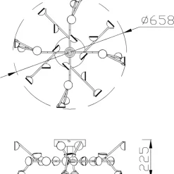 Plafoniere Moderne-Selezionato da Mazzolaluce Plafoniera per camera da letto led 72w 3000k design moderna