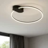 Plafoniere Moderne-Selezionato da Mazzolaluce Plafoniera per camera da letto kiki nera cerchio led 3000k dimmerabile