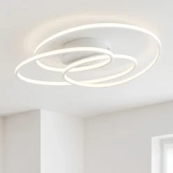 Plafoniere Moderne-Selezionato da Mazzolaluce Plafoniera per camera da letto moderna led 3000k dimmerabile bianca