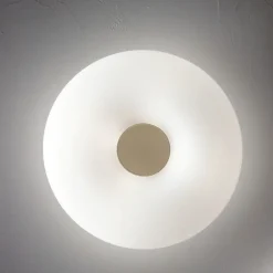 Plafoniere Moderne-Ondaluce Plafoniera per camera da letto rotonda vetro bianco nero tortora pl dodi
