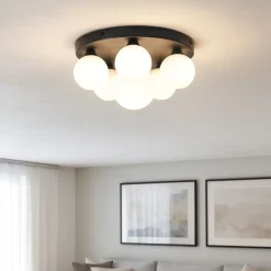 Plafoniere Moderne-Selezionato da Mazzolaluce Plafoniera per camera da letto moderna nera