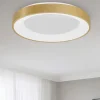 Plafoniere Moderne-Selezionato da Mazzolaluce Plafoniera per camera da letto cerchio led 50w 3000k dimmerabile oro