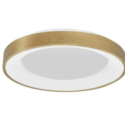Plafoniere Moderne-Selezionato da Mazzolaluce Plafoniera per camera da letto cerchio led 50w 3000k dimmerabile oro