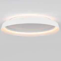 Plafoniere Moderne-Selezionato da Mazzolaluce Plafoniera per camera da letto rotonda bianca led 38w 3000k luce biemissione