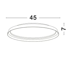 Plafoniere Moderne-Selezionato da Mazzolaluce Plafoniera per camera da letto rotonda bianca led 38w 3000k luce biemissione