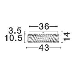Plafoniere Moderne-Selezionato da Mazzolaluce Plafoniera per camera da letto anello di cristallo trasparente led 34w 3000k dimmerabile