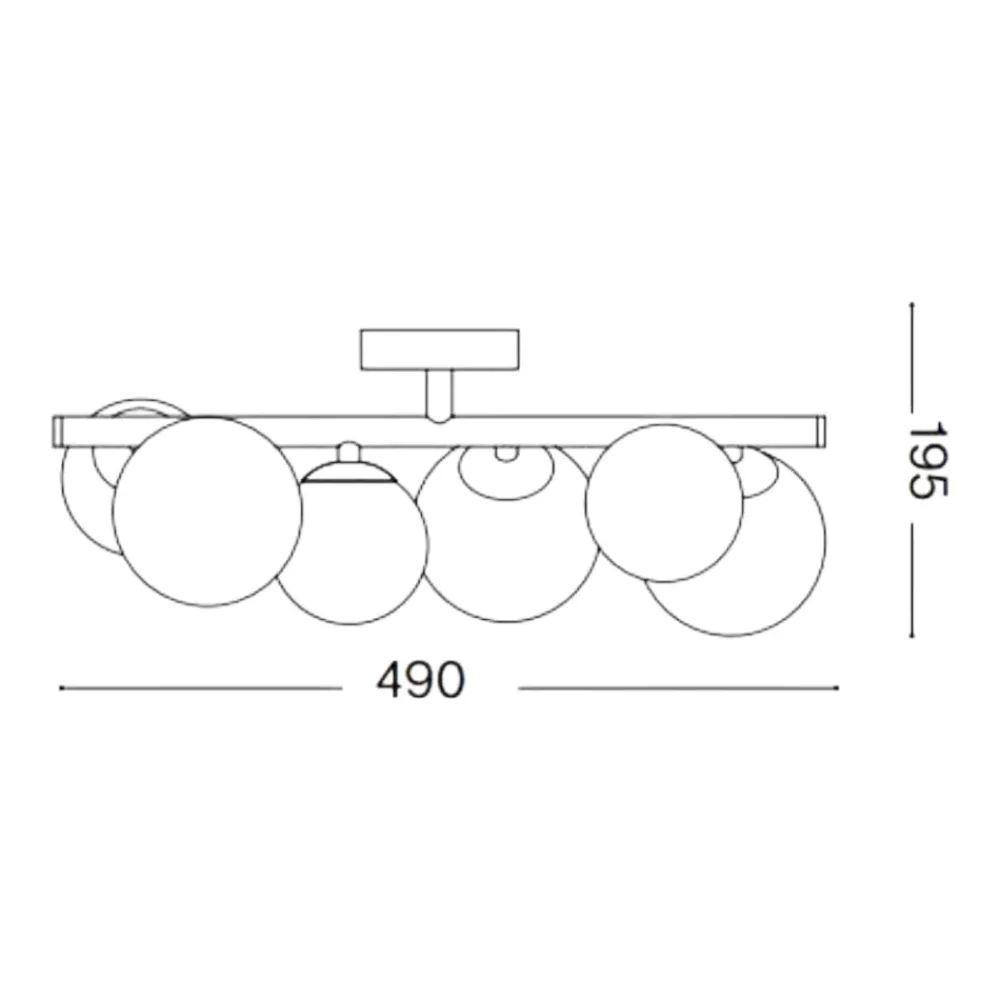 Plafoniere Moderne-Ideal Lux Plafoniera per camera da letto perlage pl6 sfere vetro ambra