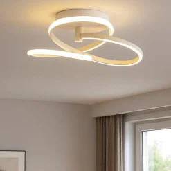 Plafoniere Moderne-Selezionato da Mazzolaluce Plafoniera per camera da letto bianca led 3000k per soggiorno