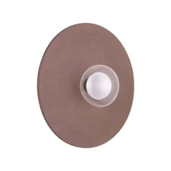 Plafoniere Moderne-Selezionato da Mazzolaluce Plafoniera per camera da letto hos disco di cemento rosso rotonda moderna