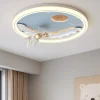 Plafoniere Moderne-Selezionato da Mazzolaluce Plafoniera per cameretta bambino astronauta led dimmerabile