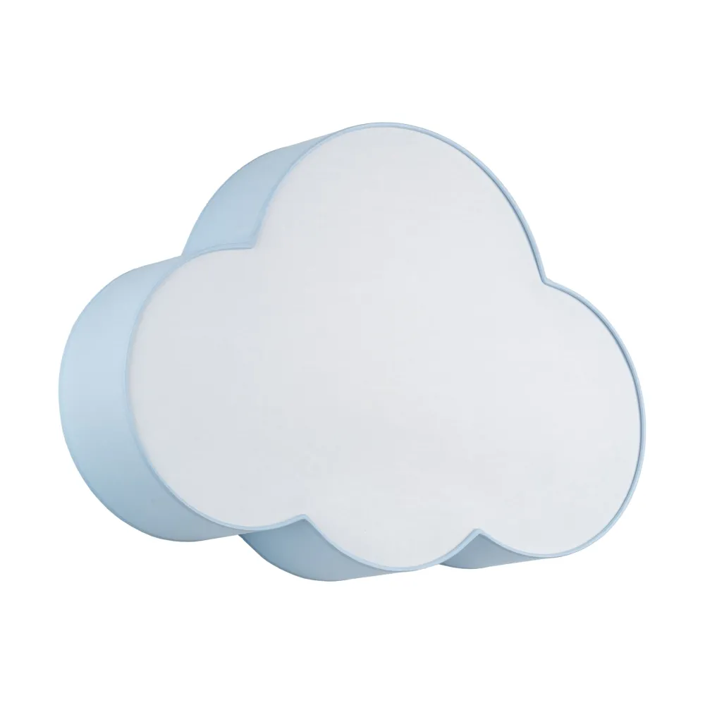 Plafoniere Moderne-Selezionato da Mazzolaluce Plafoniera per cameretta bambino nuvola di tessuto celeste 63 cm moderna