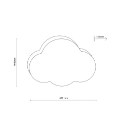 Plafoniere Moderne-Selezionato da Mazzolaluce Plafoniera per cameretta bambino nuvola di tessuto celeste 63 cm moderna