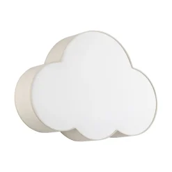 Plafoniere Moderne-Selezionato da Mazzolaluce Plafoniera per cameretta nuvola di tessuto lino beige 63 cm