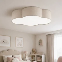 Plafoniere Moderne-Selezionato da Mazzolaluce Plafoniera per cameretta nuvola 43 cm di tessuto lino