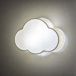 Plafoniere Moderne-Selezionato da Mazzolaluce Plafoniera per cameretta nuvola 43 cm di tessuto lino