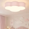 Plafoniere Moderne-Selezionato da Mazzolaluce Plafoniera per camerette bambina nuvola di tessuto rosa 63 cm