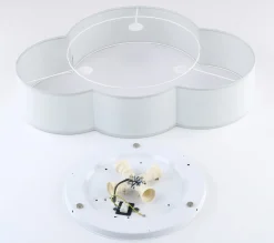 Plafoniere Moderne-Selezionato da Mazzolaluce Plafoniera per camerette nuvola di tessuto grigio 63 cm moderna