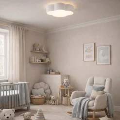 Plafoniere Moderne-Selezionato da Mazzolaluce Plafoniera per camerette nuvola bianca di tessuto 43 cm