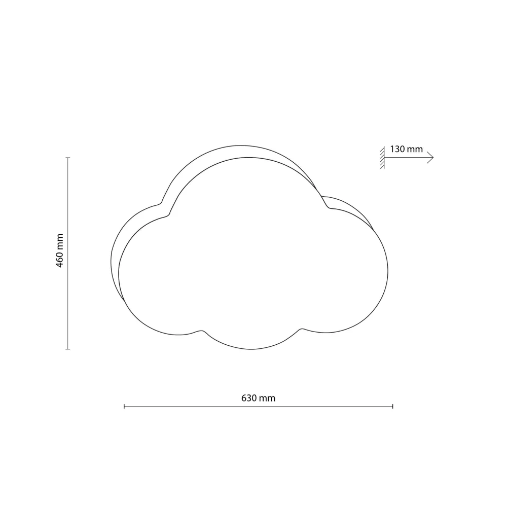 Plafoniere Moderne-Selezionato da Mazzolaluce Plafoniera per camerette nuvola bianca di tessuto 43 cm