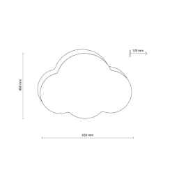 Plafoniere Moderne-Selezionato da Mazzolaluce Plafoniera per camerette nuvola bianca in tessuto 63 cm moderna