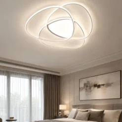 Plafoniere Moderne-Ondaluce Plafoniera per camrera da letto rose led 4000k pc silver