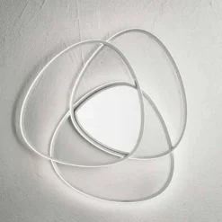 Plafoniere Moderne-Ondaluce Plafoniera per camrera da letto rose led 4000k pc silver