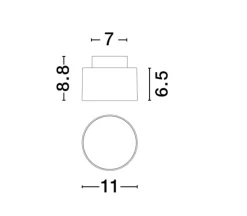 Plafoniere Moderne-Selezionato da Mazzolaluce Plafoniera per cucina bianca led 16w 3000k
