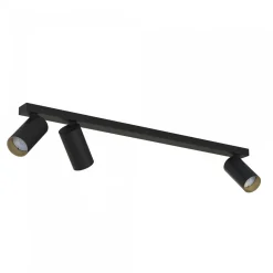 Plafoniere Moderne-Selezionato da Mazzolaluce Plafonieraper cucina con 3 faretti orientabili neri interno oro