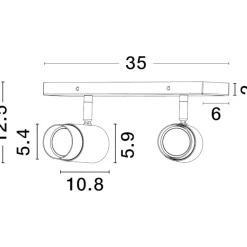 Plafoniere Moderne-Selezionato da Mazzolaluce Plafoniera per cucina con 2 faretti orientabili