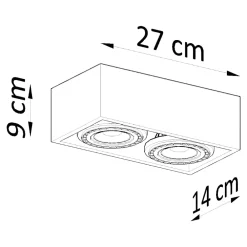 Plafoniere Moderne-Selezionato da Mazzolaluce Plafoniera per cucina con 2 luci portafaretti