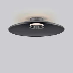 Plafoniere Moderne-Selezionato da Mazzolaluce Plafoniera per cucina disco di vetro fume led dimmerabile 33w 3000k design moderna