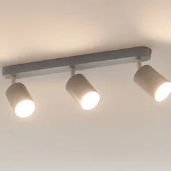Plafoniere Moderne-Selezionato da Mazzolaluce Plafoniera per cucina grigio con 3 faretti
