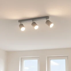 Plafoniere Moderne-Selezionato da Mazzolaluce Plafoniera per cucina grigio con 3 faretti