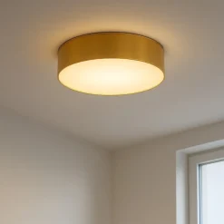 Plafoniere Moderne-Selezionato da Mazzolaluce Plafoniera per cucina led 4000k 8cm oro rotonda