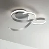 Plafoniere Moderne-Ondaluce Plafoniera per cucina led 3000k twist pc silver dimmerabile
