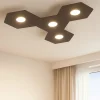 Plafoniere Moderne-Top Light Plafoniera per cucina marrone esagonale hexagon moderna
