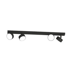Plafoniere Moderne-Top Light Plafoniera per cucina moderna 4 faretti orientabili neri toplight