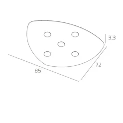 Plafoniere Moderne-Top Light Plafoniera per cucina moderna bianca shape toplight