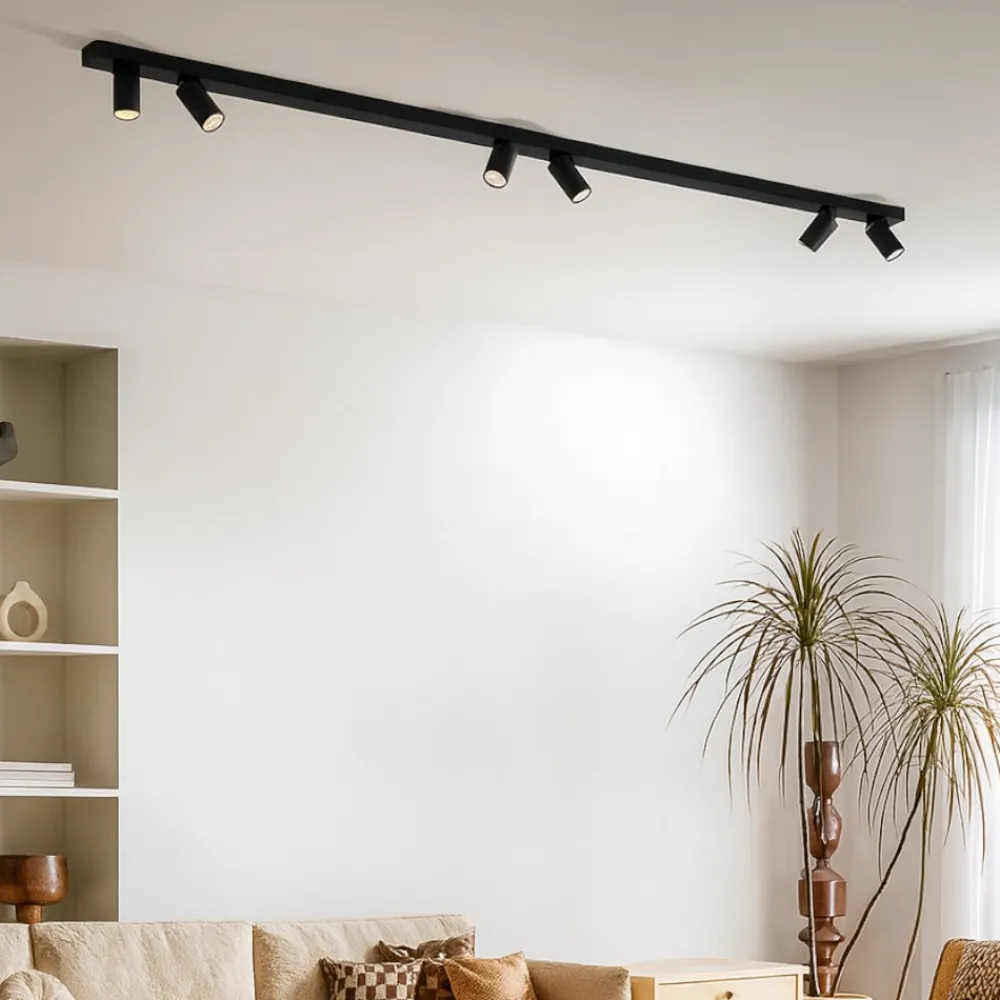 Plafoniere Moderne-Perenz Illuminazione Plafoniera per cucina moderna nera oddy perenz con spot orientabili
