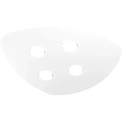 Plafoniere Moderne-Top Light Plafoniera per cucina moderna bianca shape toplight 4 luci